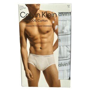 Calvin Klein Men's 100% Cotton Classic Fit Briefs White 3 pack 44-46"  - XXL